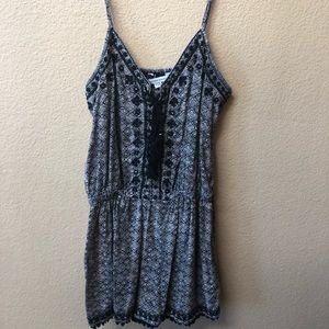 Black and white romper